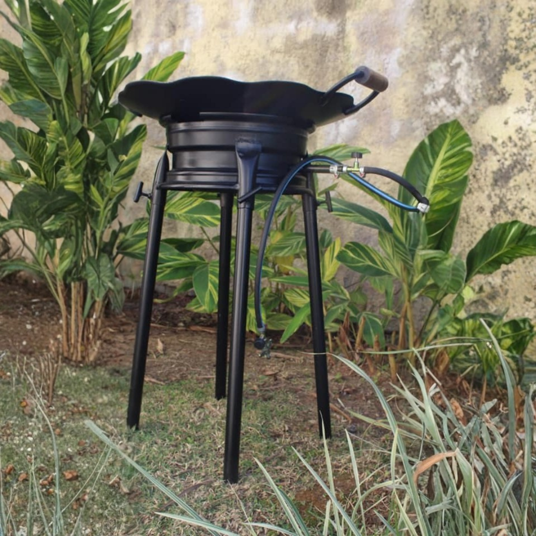 Disco de Arado Culinário com Suporte e Fogareiro Kit Completo